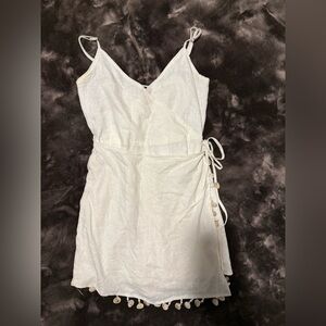 Forever 21 Cream Romper with shell accent